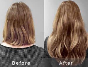 sammy hair extensions before and after image