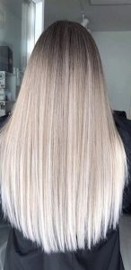 22” Russian hair extensions using 2 colours full head of extensions